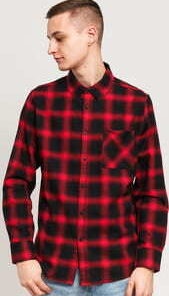 Urban Classics Oversized Checked Shirt červená / černá XXL