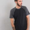 Urban Classics Raglan Contrast Tee černé / tmavě šedé