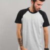 Urban Classics Raglan Contrast Tee melange šedé / černé