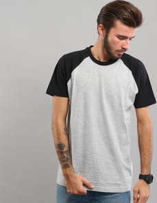 Urban Classics Raglan Contrast Tee melange šedé / černé