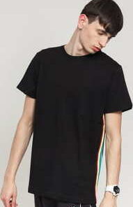 Urban Classics Side Taped Tee černé / multicolor S