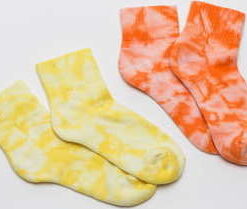 Urban Classics Tie Dye Socks Short 2-Pack oranžové / žluté EUR 47-50