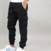 Urban Classics Washed Cargo Twill Jogging Pants černé