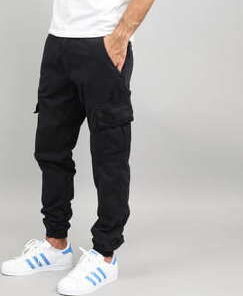 Urban Classics Washed Cargo Twill Jogging Pants černé