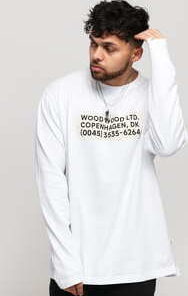 WOOD WOOD Anakin LS Tee bílé L