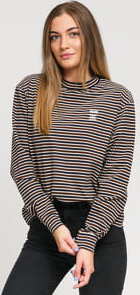 WOOD WOOD Astrid LS Tee navy / hnědé / béžové L