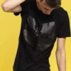 WU WEAR Black Logo T-Shirt černé