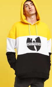 WU WEAR Block Hoody žlutá / bílá / černá S