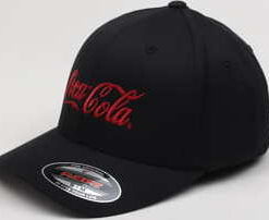 Yupoong Coca Cola Logo Flex Fit Cap černá / šedá L-XL