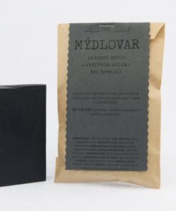 Mýdlovar Luxusní mýdlo s aktivním uhlím a tea tree (60 g) - pomůže problematické pokožce