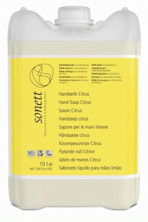 Sonett Tekuté mýdlo - citrus BIO (10 l) - pro vaše ruce