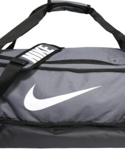 NIKE Sportovní taška šedá / bílá