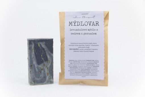 Mýdlovar Levandulové mýdlo s vůní gerania a cedru (60 g) - univerzální