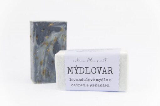 Mýdlovar Levandulové mýdlo s vůní gerania a cedru (120 g) - univerzální