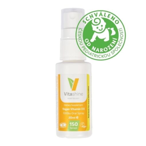 Vegetology VitaShine Vitamin D3 1000 IU ve spreji (20 ml) - vhodný i pro malé děti a miminka