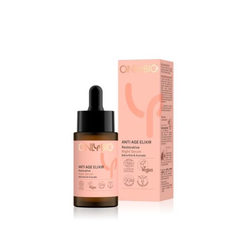 OnlyBio Obnovující noční pleťové sérum Anti Age Elixir (30 ml) - s avokádem a rostlinným retinolem