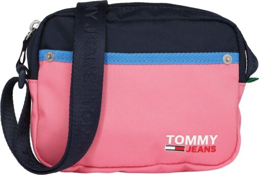 Tommy Jeans Taška přes rameno 'Campus' růžová / námořnická modř / světlemodrá