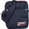 Tommy Jeans Taška přes rameno 'Campus' červená / bílá / námořnická modř