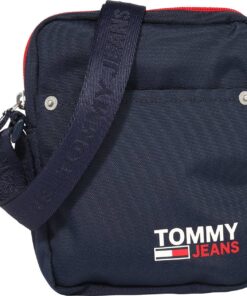 Tommy Jeans Taška přes rameno 'Campus' červená / bílá / námořnická modř