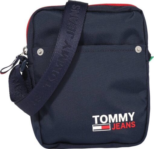 Tommy Jeans Taška přes rameno 'Campus' červená / bílá / námořnická modř