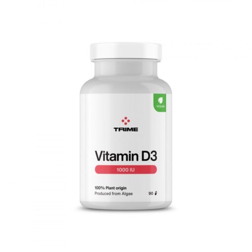 Trime Vitamin D3 - cholekalciferol 1000 IU (90 kapslí) - získaný z vodních řas