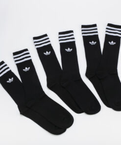 adidas Originals 3Pack Solid Crew Sock černé / bílé