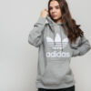 adidas Originals Trefoil Hoodie melange šedá / bílá