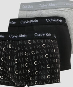 Calvin Klein 3 Pack ow Rise Trunks C/O černé / melange šedé