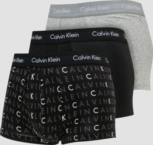 Calvin Klein 3 Pack ow Rise Trunks C/O černé / melange šedé