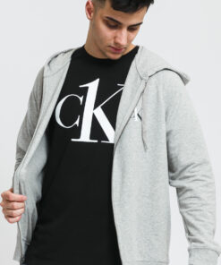 Calvin Klein CK ONE Full Zip Hoodie C/O melange šedá