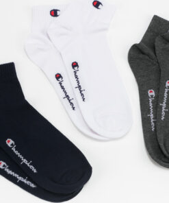 Champion 3Pack Ankle Legacy Socks navy / bílé / melange tmavě šedé