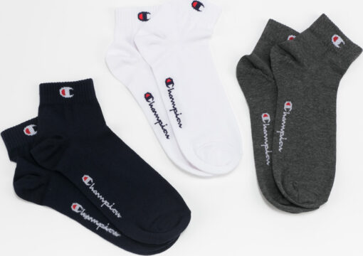 Champion 3Pack Ankle Legacy Socks navy / bílé / melange tmavě šedé