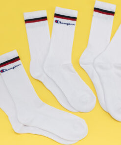 Champion 3Pack Classic Stripes Socks bílé