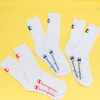 Champion 3Pack Colored Logo Socks bílé