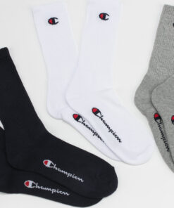 Champion 3Pack Crew Socks navy / bílé / melange šedé