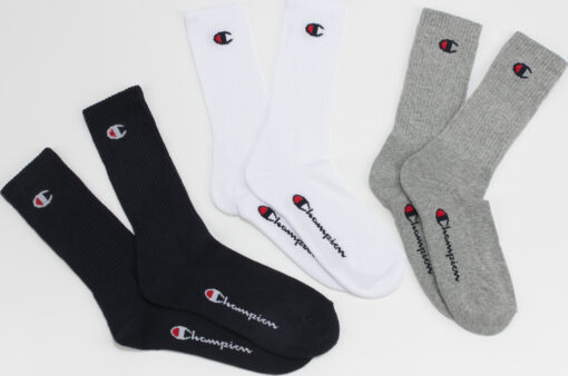 Champion 3Pack Crew Socks navy / bílé / melange šedé