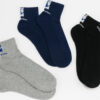 Champion 3Pack Double Logo Socks navy / melange šedé / černé