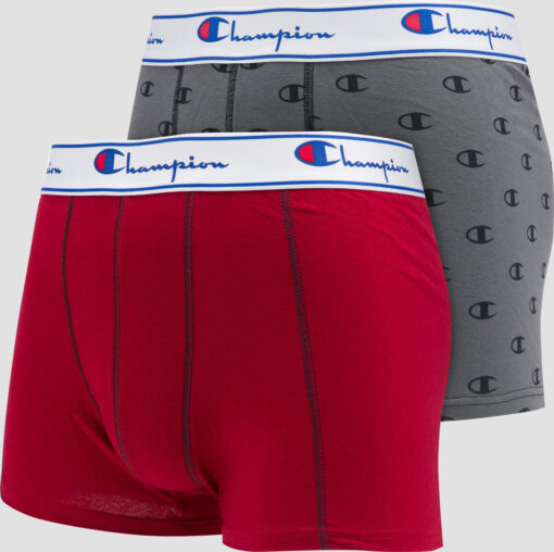 Champion Boxery 2Pack šedé / červené