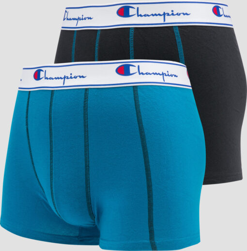 Champion Boxery 2Pack tmavě šedé / tyrkysové