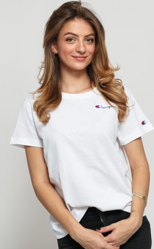 Champion Reverse Weave Small cript ogo Tee bílé