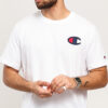 Champion Satin C ogo Crew Neck T-Shirt bílé