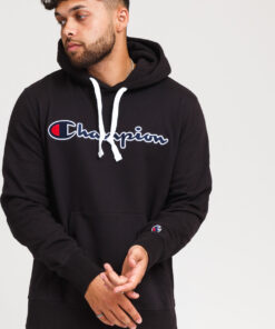 Champion Script Logo Hooded Sweatshirt černá