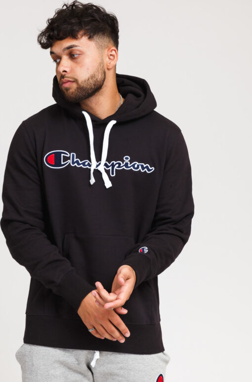 Champion Script Logo Hooded Sweatshirt černá