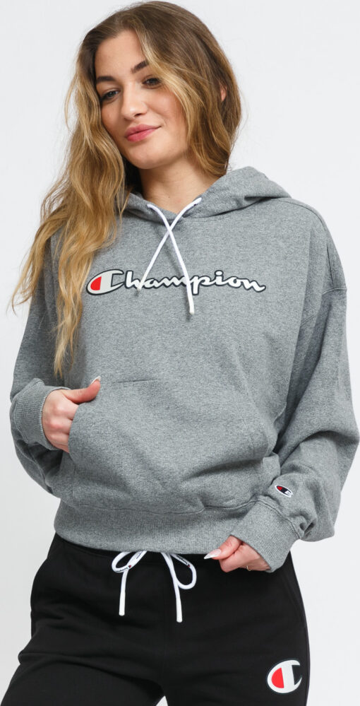 Champion Vintage cript ogo Cotton Terry Hoodie melange šedá