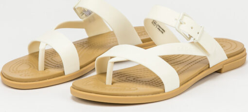 Crocs Crocs Tulum Toe Post Sandal W oyster / tan