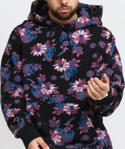 HUF Dazy Hoodie černá / fialová