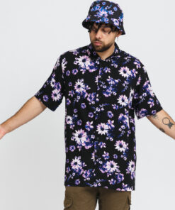 HUF Dazy Resort Hemd Shirt SS černá / fialová