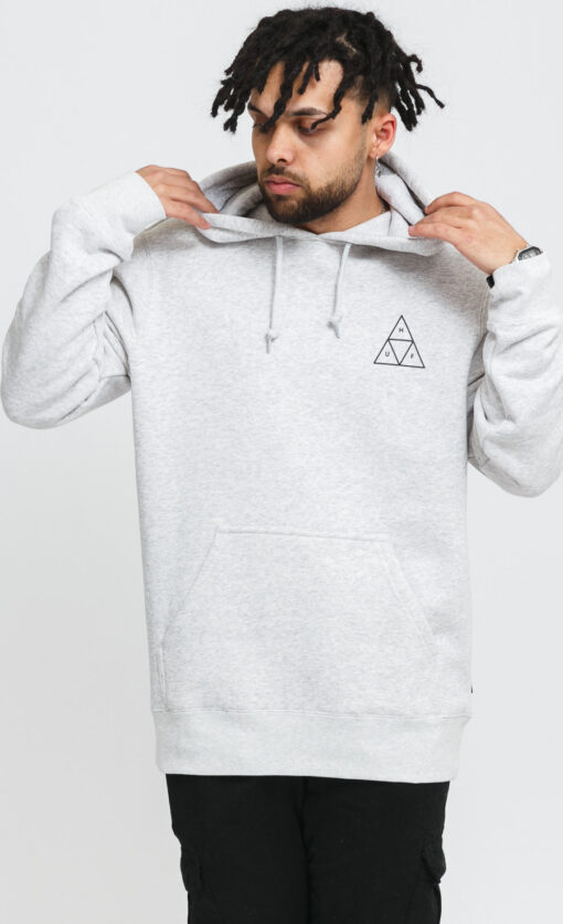 HUF Essentials TT Hoodie melange světle šedá