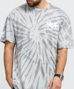 HUF Haze Brush Tie Dye Tee šedé / tmavě šedé