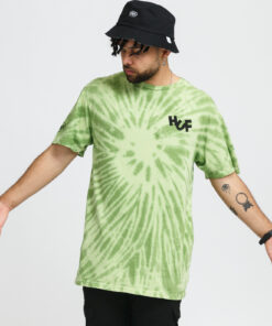 HUF Haze Brush Tie Dye Tee zelené / tmavě zelené